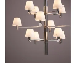 Herstal Gil 12 Taklampa Krom / Opal Glas