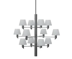 Herstal Gil 12 Taklampa Krom / Opal Glas