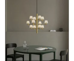 Herstal Gil 12 Taklampa Mässing / Opal Glas