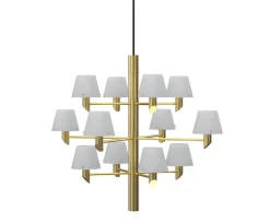 Herstal Gil 12 Taklampa Mässing / Opal Glas