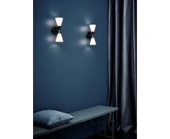 Herstal Harlekin Duo Vägglampa Svart
