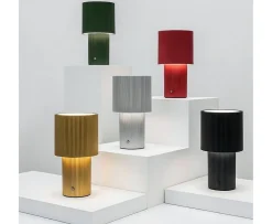 Herstal Iluma Portabel Bordslampa Silver 22cm