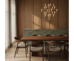Herstal Manola 20 LED Taklampa Mässing Satin Brass