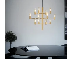 Herstal Manola 12 LED Taklampa Mässing Satin Brass