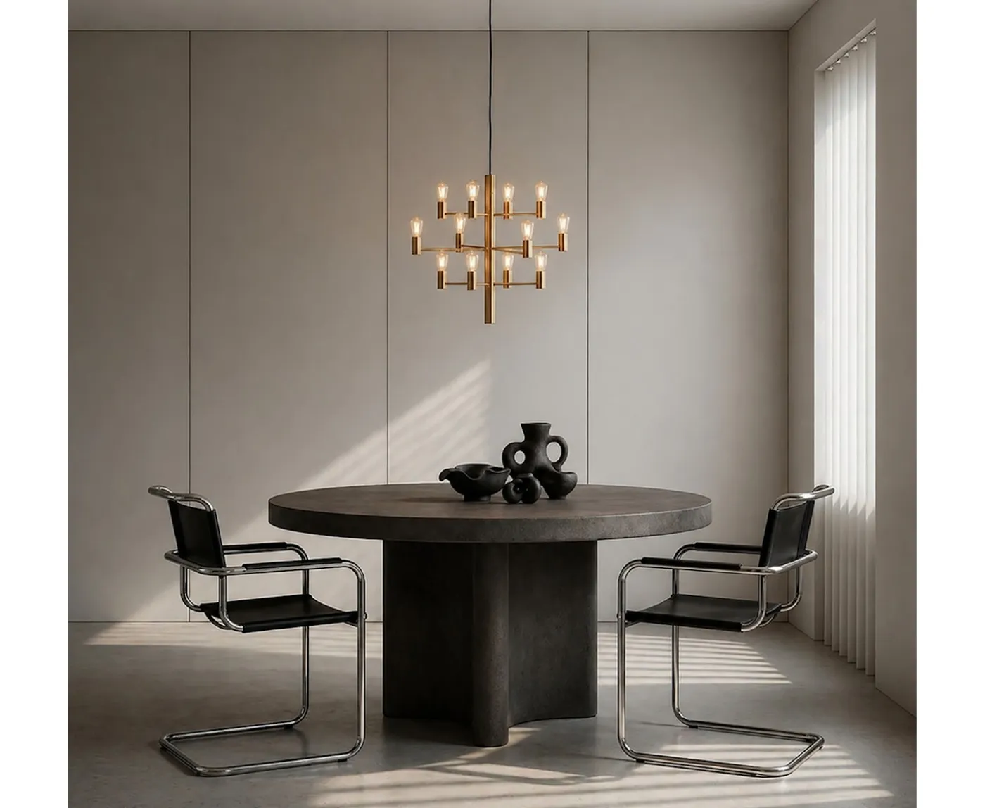 Herstal Manola 12 LED Taklampa Mässing Satin Brass