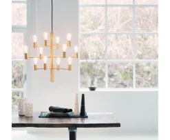 Herstal Manola 12 LED Taklampa Mässing Satin Brass