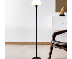 Herstal Vienda Golvlampa Svart/Glas