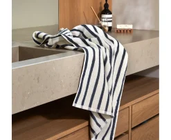 Høie Everyday Stripe Handduk Blå 50x90
