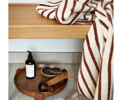Høie Everyday Stripe Handduk Terrakotta 70x140