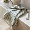 Høie Everyday Stripe Handduk Aqua 50x90