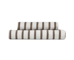 Høie Everyday Stripe Handduk Beige 50x90