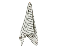 Høie Everyday Stripe Handduk Nordisk Grön 70x140
