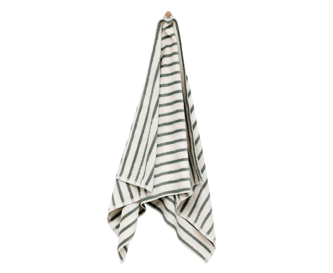 Høie Everyday Stripe Handduk Nordisk Grön 70x140