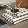 Høie Everyday Stripe Handduk Beige 70x140