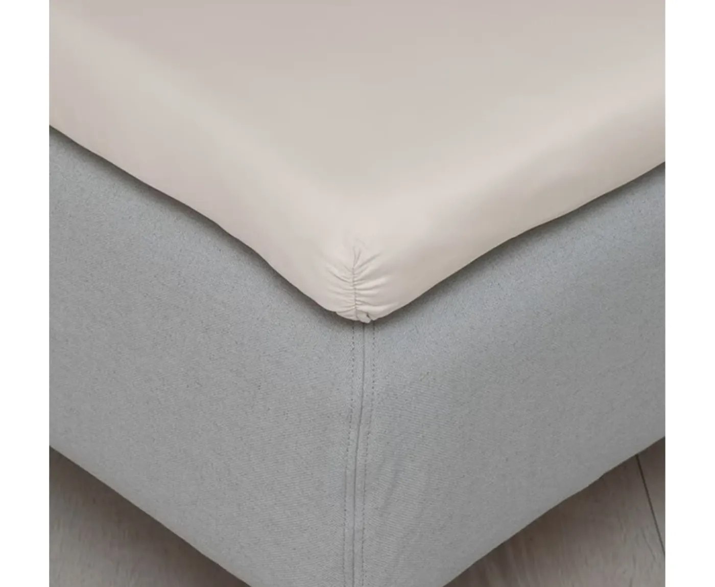 Høie Kuvertsytt Lakan Satin Beige 90x200