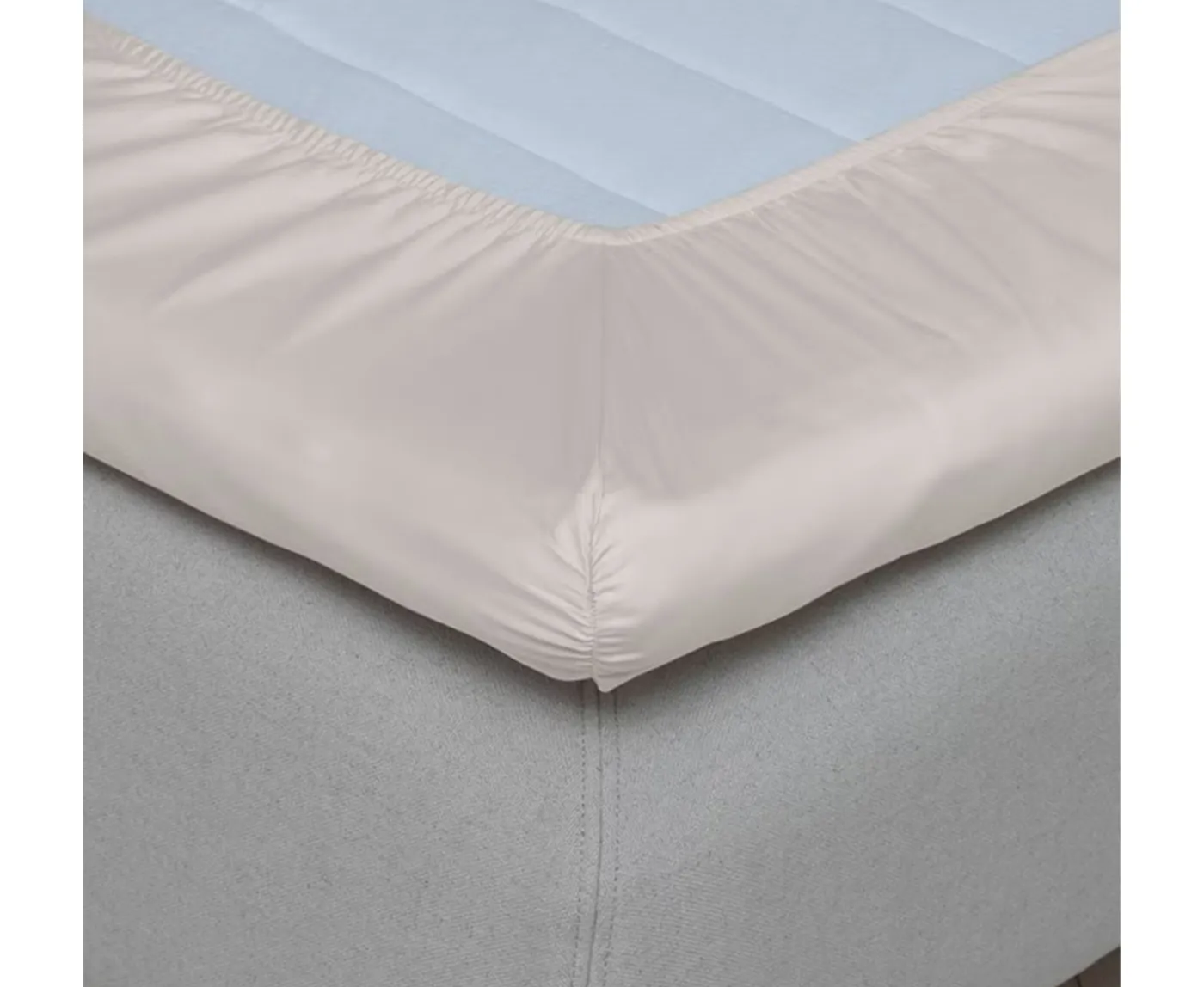 Høie Kuvertsytt Lakan Satin Beige 90x200