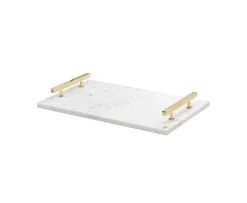 Hilke Collection Marmorbricka Vit/Guld