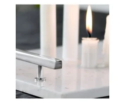 Hilke Collection Marmorbricka Vit/Silver