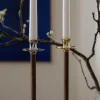 Hilke Collection Alto Basso Ljusstake Gold/Oak 39cm