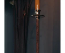 Hilke Collection Alto Basso Ljusstake Gold/Oak 39cm