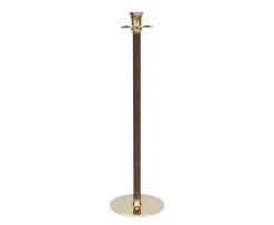 Hilke Collection Alto Basso Ljusstake Gold/Oak 39cm