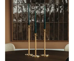Hilke Collection Alto Basso Ljusstake Gold/ White pigmented 35cm