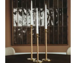 Hilke Collection Alto Basso Ljusstake Gold/ White pigmented 35cm