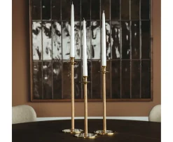 Hilke Collection Alto Basso Ljusstake Gold/White pigmented 30cm