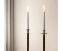 Hilke Collection Alto Basso Ljusstake Silver/Oak 35cm