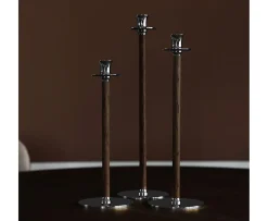 Hilke Collection Alto Basso Ljusstake Silver/Oak 30cm