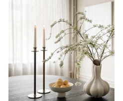 Hilke Collection Alto Basso Ljusstake Silver/Oak 39cm