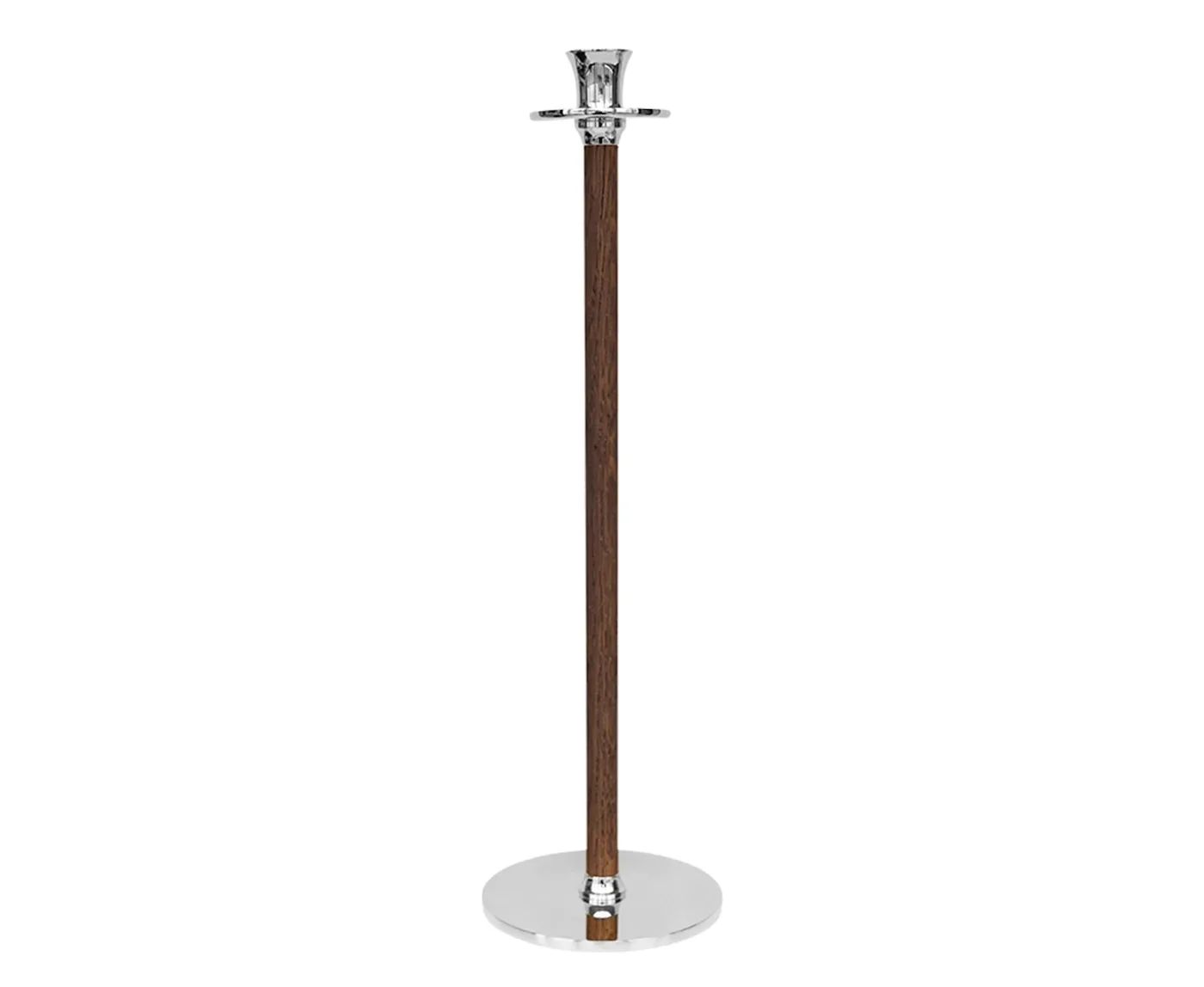 Hilke Collection Alto Basso Ljusstake Silver/Oak 39cm