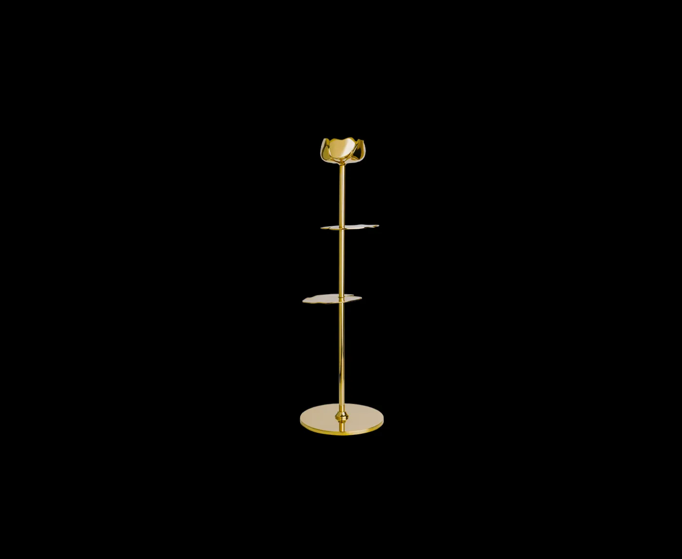 Hilke Collection Ninfea Alta Ljusstake Mässing 30cm