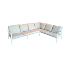 Hillerstorp Hånger Hörnsoffa Vit/Gråbeige 282cm