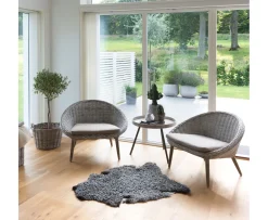 Hillerstorp Leicester Sidobord Mangoträ Ø60