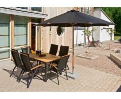Hillerstorp Lyx Parasoll Natur/Svart 335cm