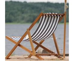 Hillerstorp Skara Solstol Blå/Vit 79cm