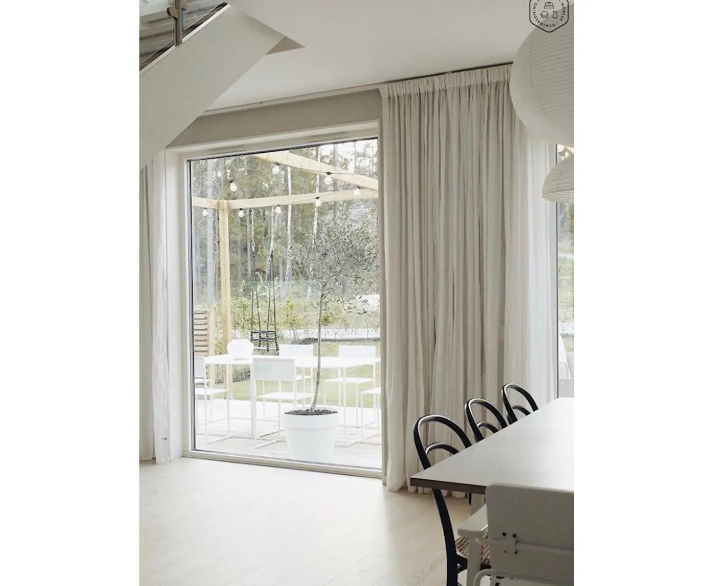 Himla Dalsland Gardinlängd Linne White 290cm