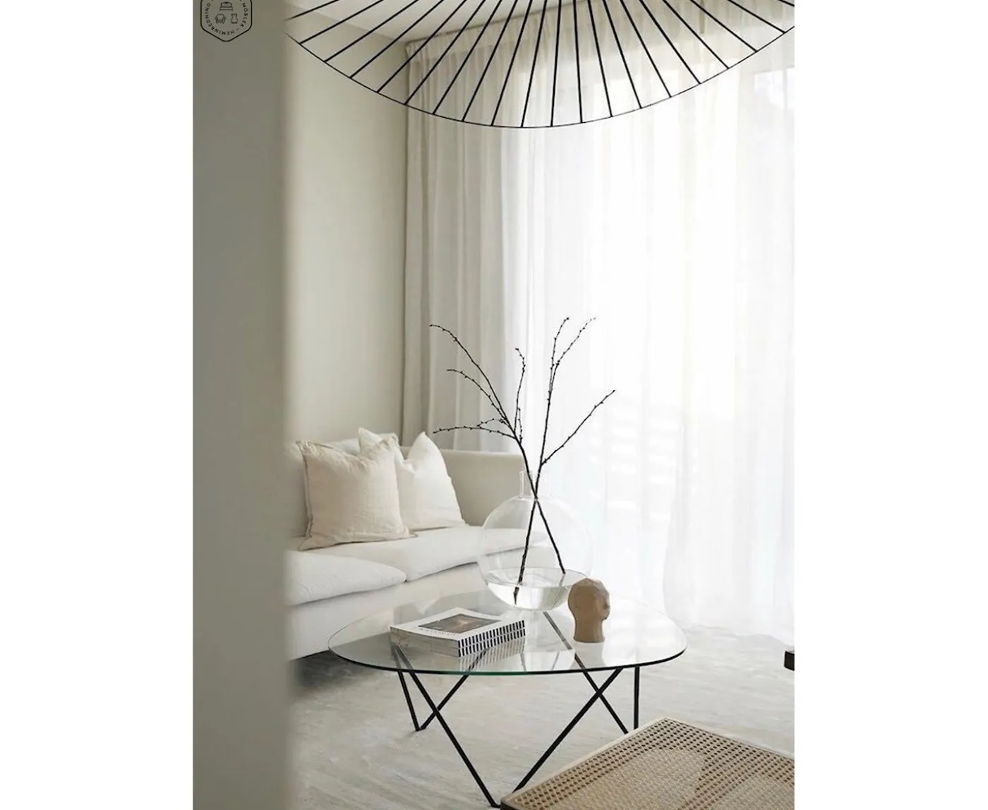 Himla Dalsland Gardinlängd Linne White 290cm