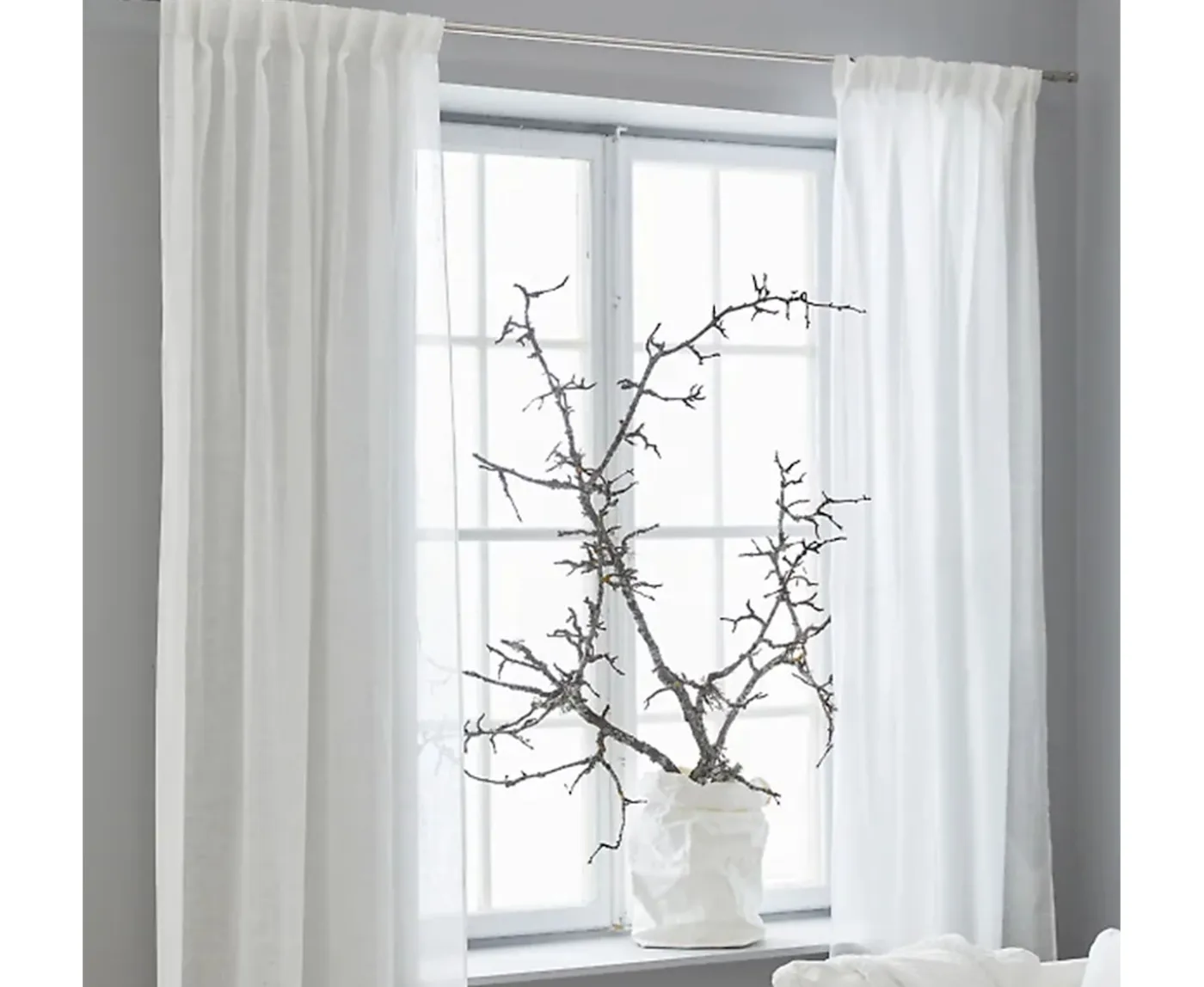 Himla Dalsland Gardinlängd Linne White 250cm