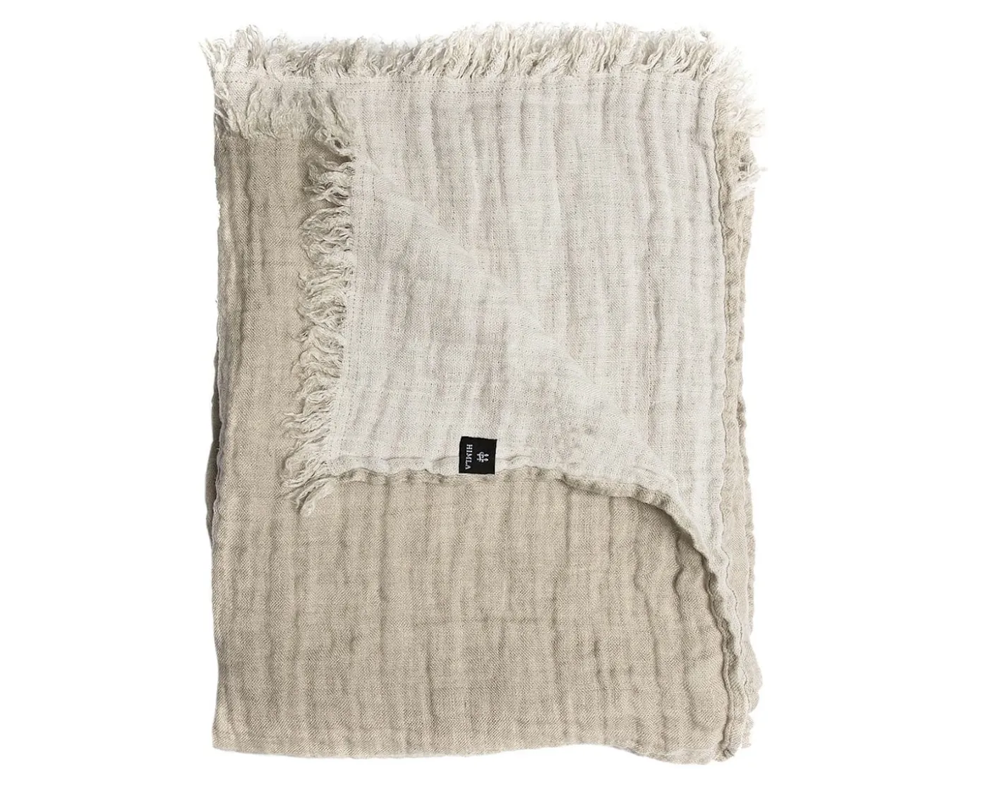 Himla Hannelin Pläd Linne Natural/White 130x170