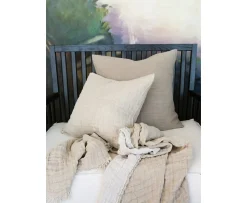 Himla Hannelin Pläd Linne Natural/White 130x170