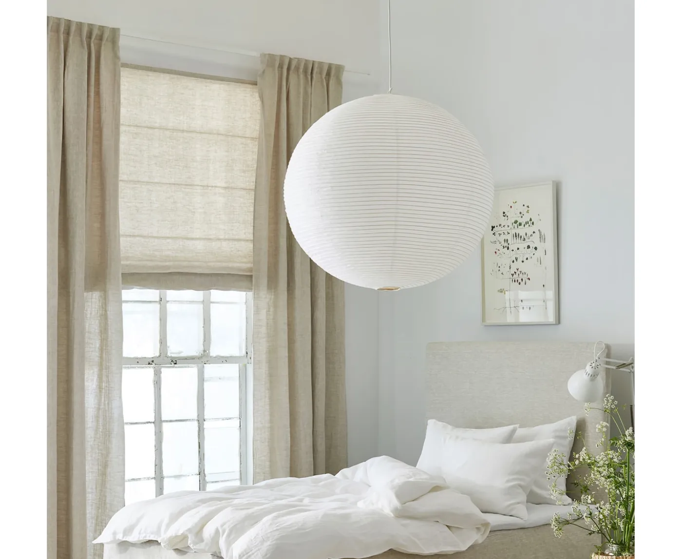 Himla Miramar Hissgardin Linne Oatmeal 110cm
