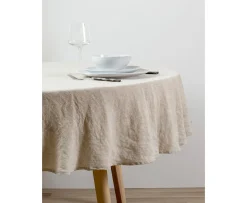 Himla Sunrise Duk Linne Oatmeal Ø160
