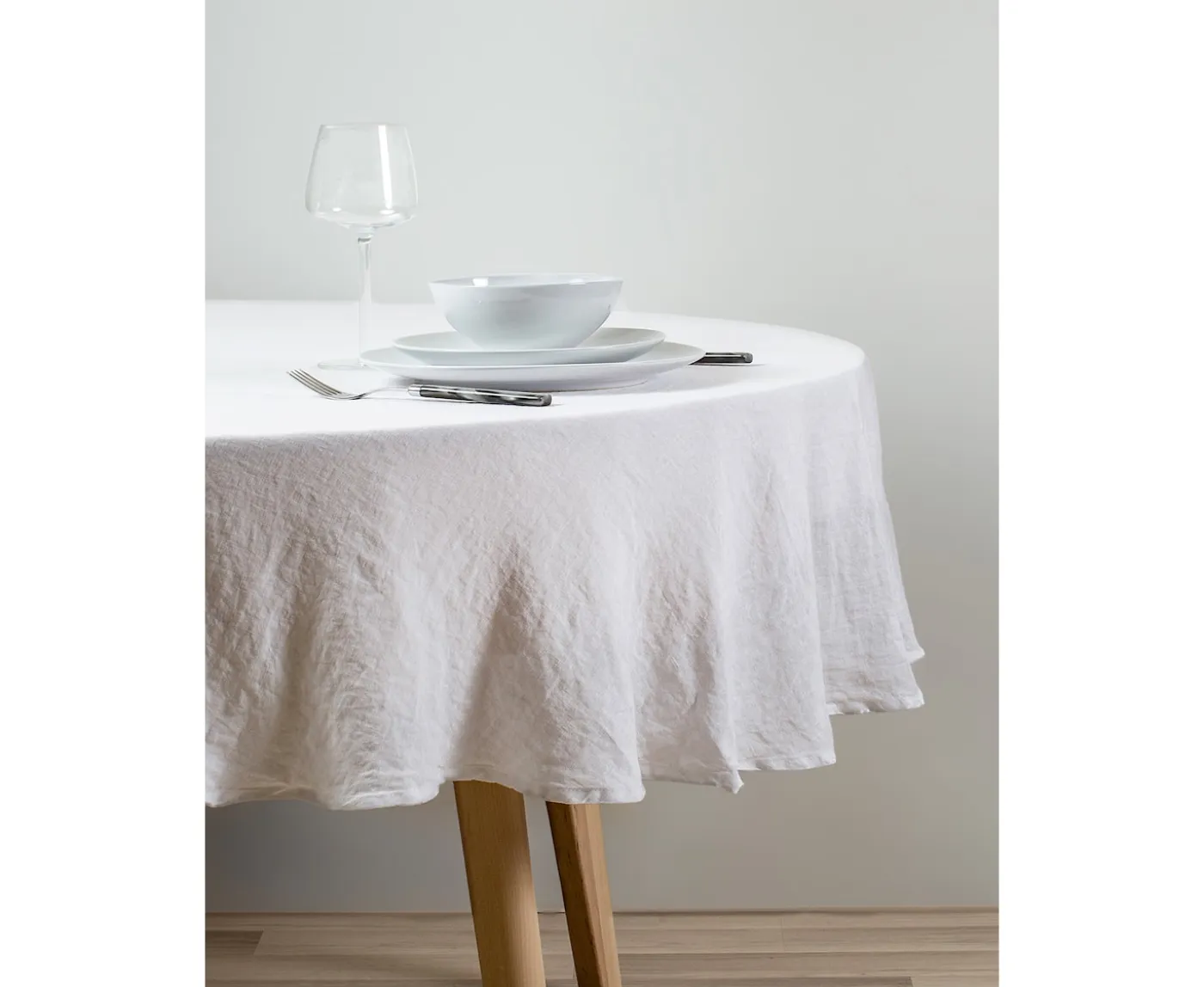 Himla Sunrise Duk Linne White Ø220