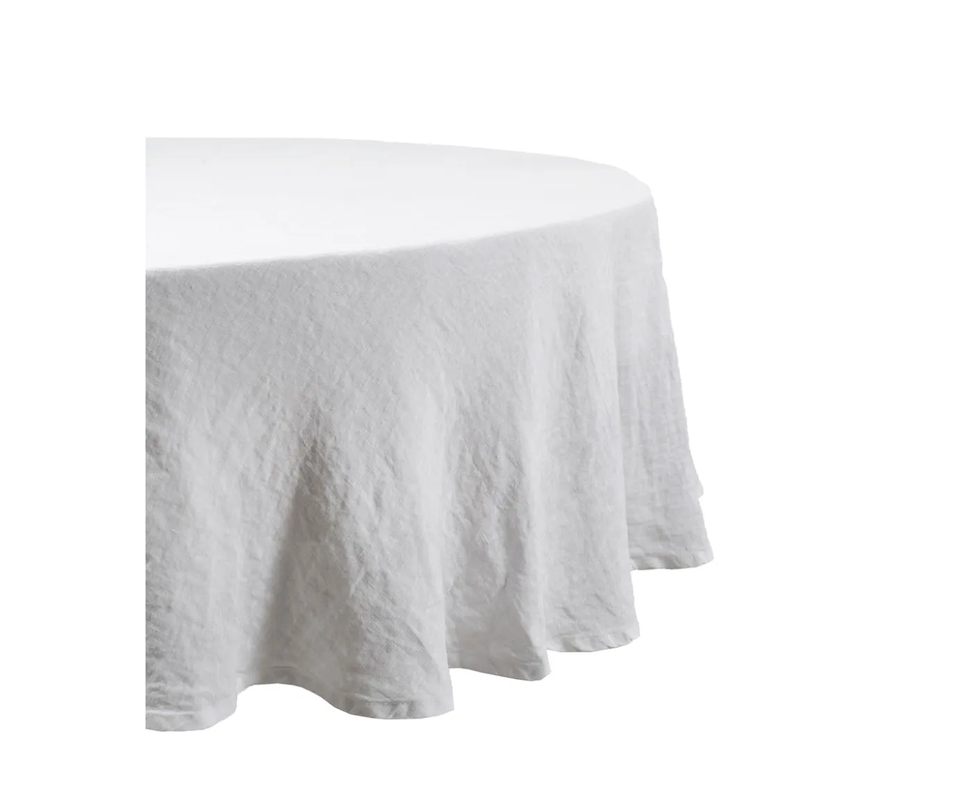 Himla Sunrise Duk Linne White Ø160