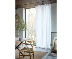 Himla Sunrise Gardinlängd Linne White 140x290