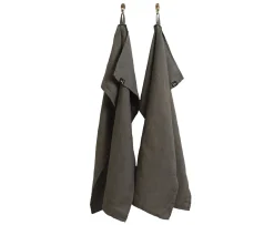 Himla Sunshine Kökshandduk Charcoal 2-pack 50x70