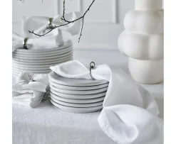 Himla Sunshine Linne Servett White 4-pack