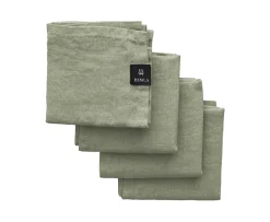 Himla Sunshine Linne Servett Sage 4-pack
